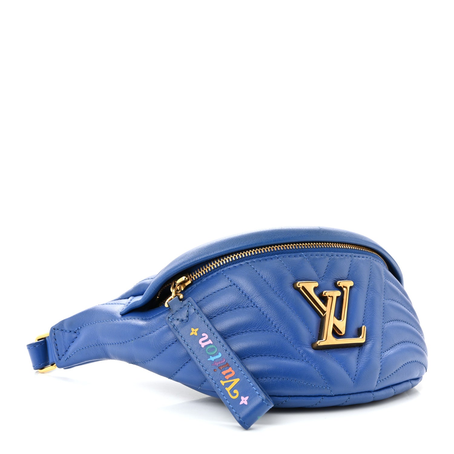 Louis Vuitton Calfskin New Wave Bumbag Blue Neon 4 of 11