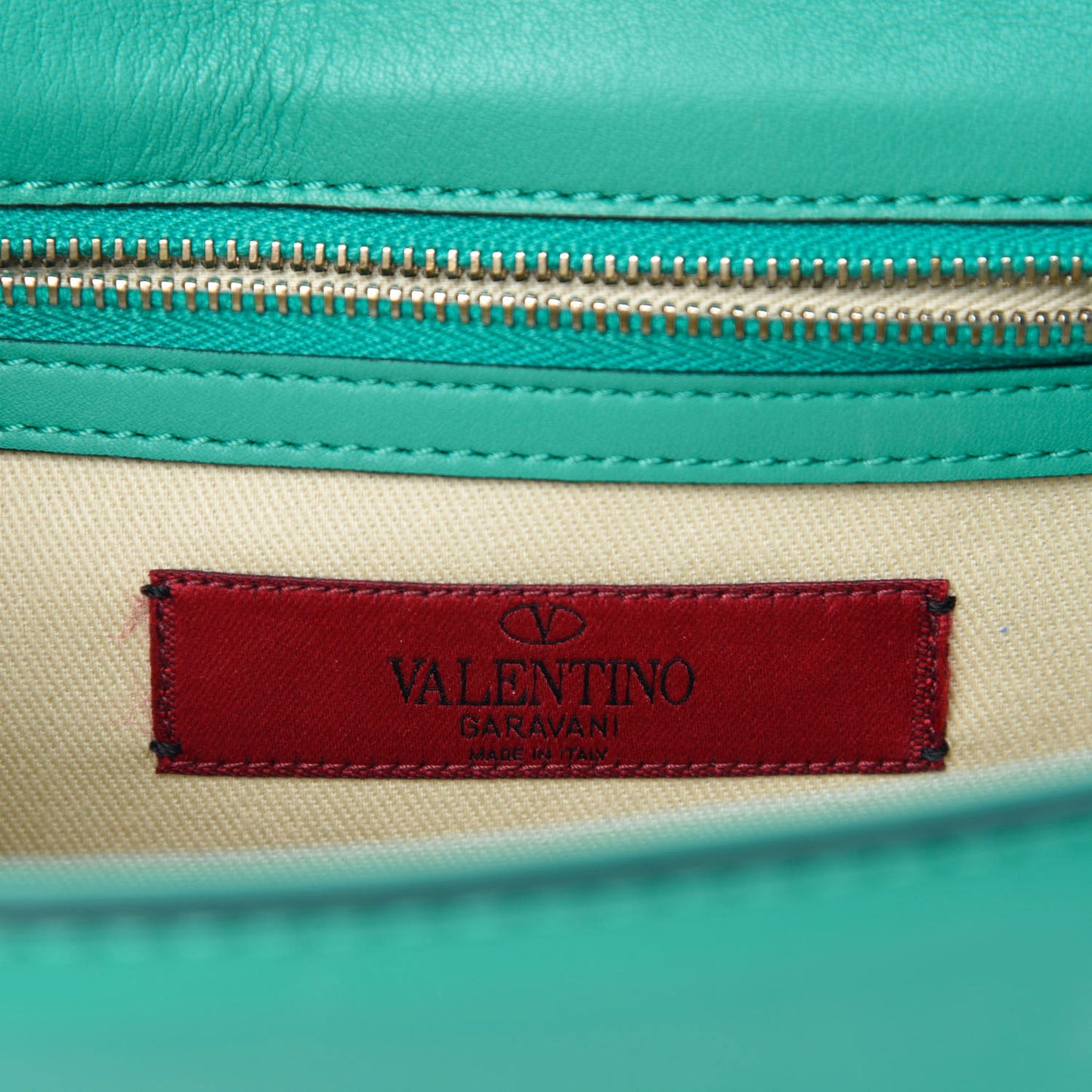 Vitello Small Glam Lock Rockstud Flap Colibri