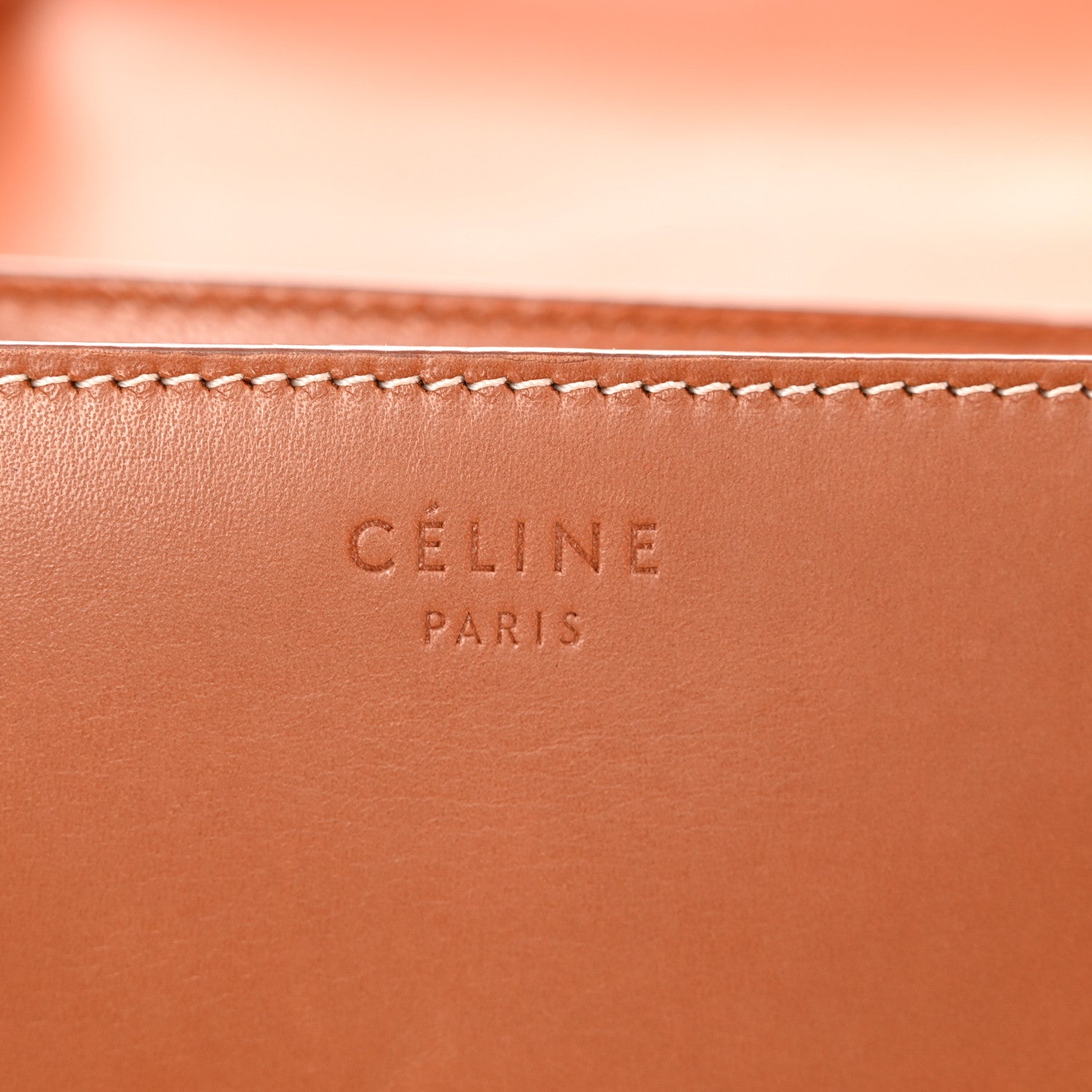 Celine Natural Calfskin Medium Classic Box Flap Bag Tan 7 of 13