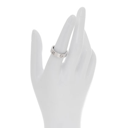 Cartier 18K White Gold 3 Diamond 5.5mm LOVE Ring 54 7 2 of 4