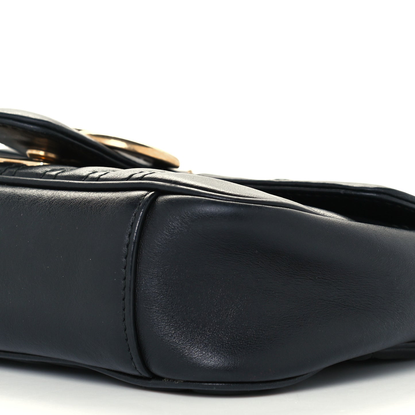 Calfskin Matelasse Mini GG Marmont Shoulder Bag Black