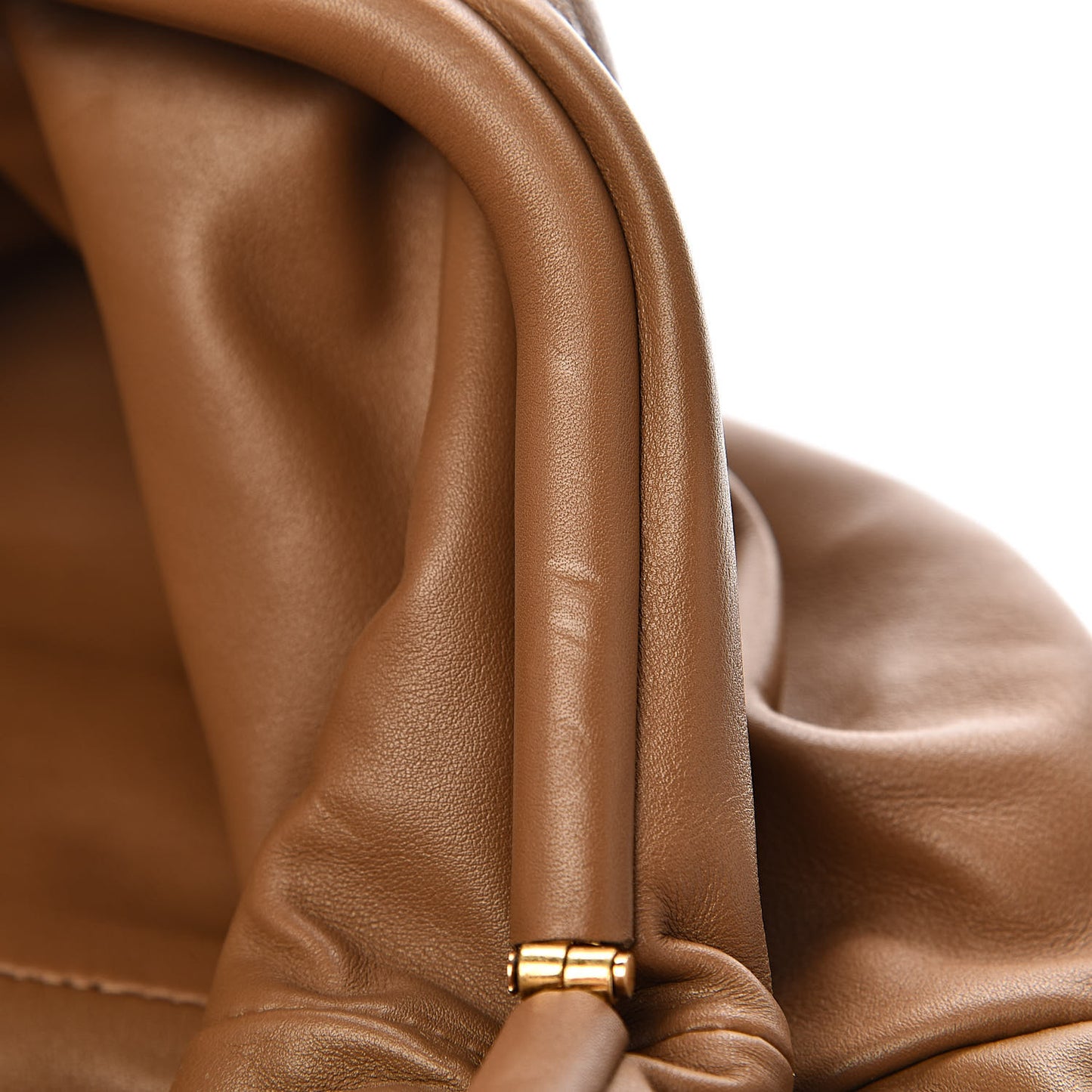 Smooth Butter Calf The Pouch Oversized Clutch Cammello