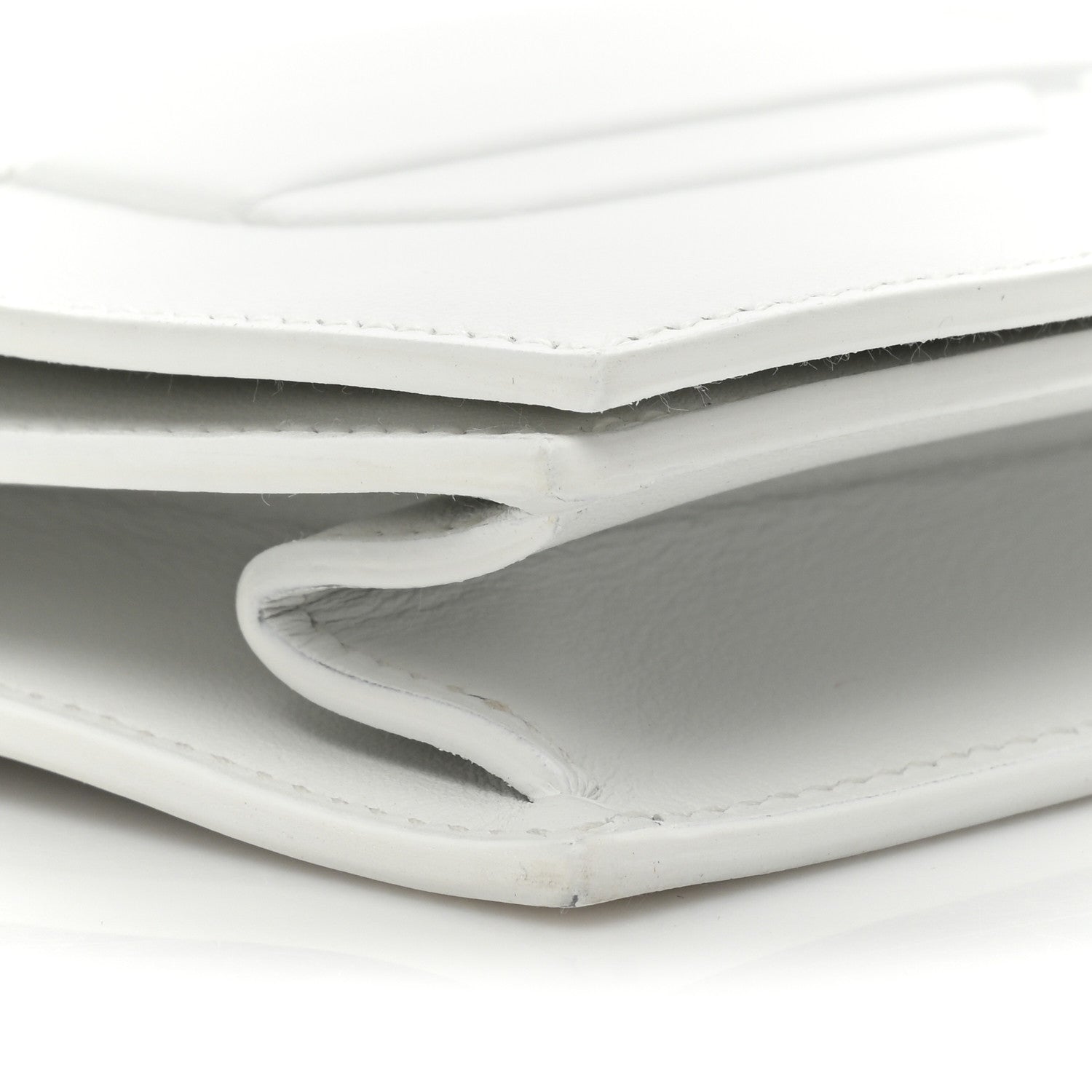 Hermes Swift Shadow Clutch 29 White 9 of 10