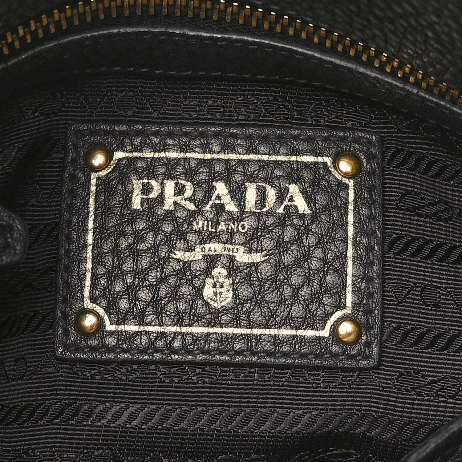 Prada Vitello Phenix Shoulder Bag Black 6 of 9