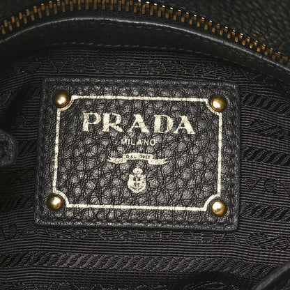 Prada Vitello Phenix Shoulder Bag Black 6 of 9