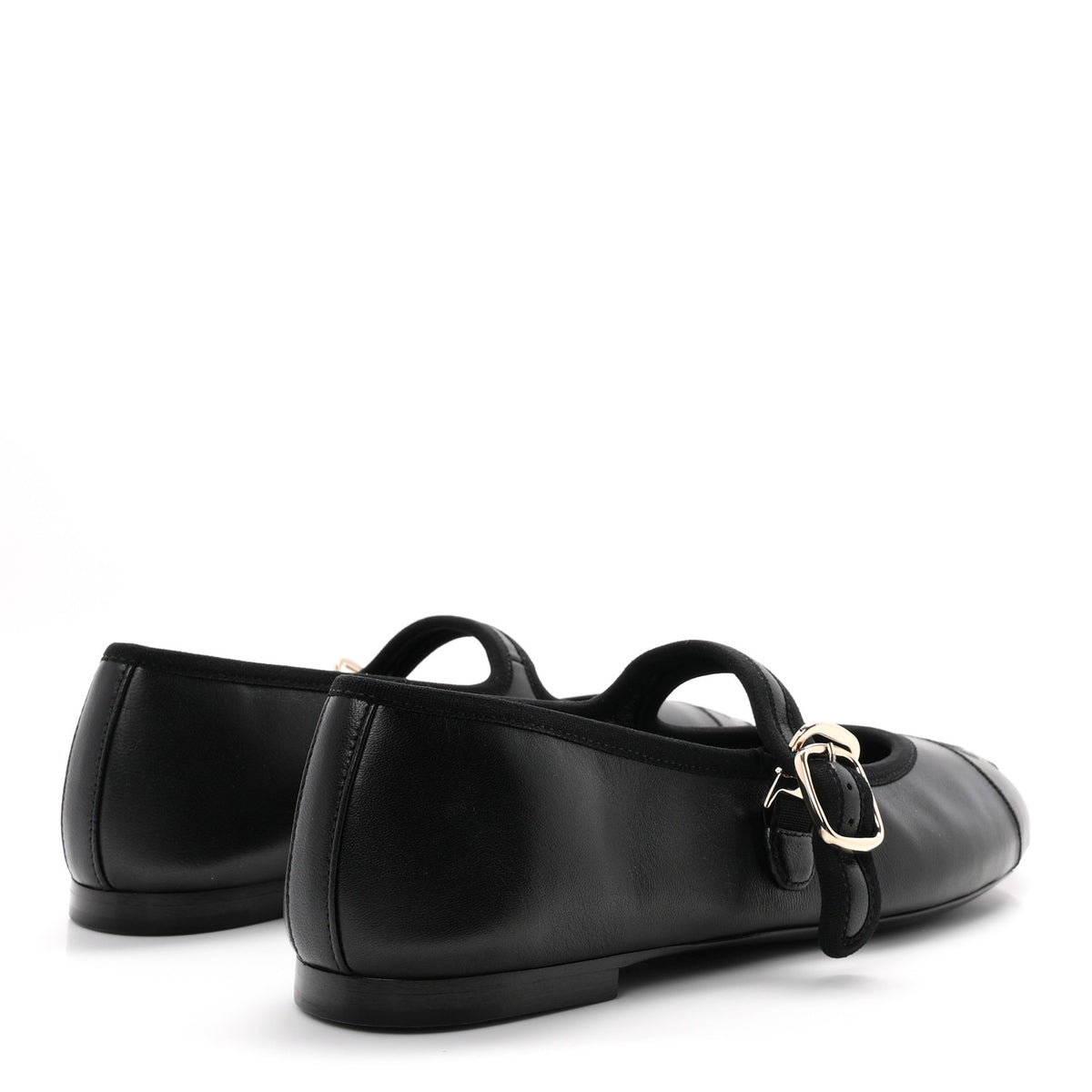 Chanel Lambskin Mary Jane Flats 35.5 Black 5 of 10