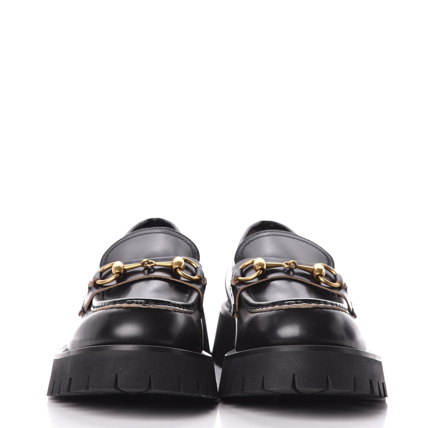 Cordovan Lux Womens Harald Horsebit 25mm Platform Loafers 38.5 Black