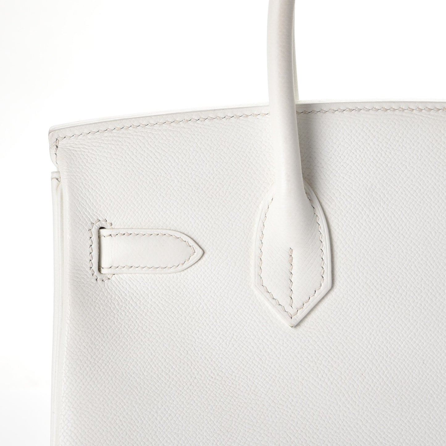 Epsom Birkin 30 White