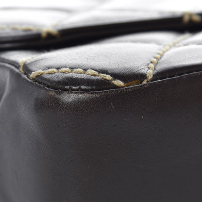 Chanel Calfskin Quilted Medium Wild Stitch Flap Brown 9 of 13