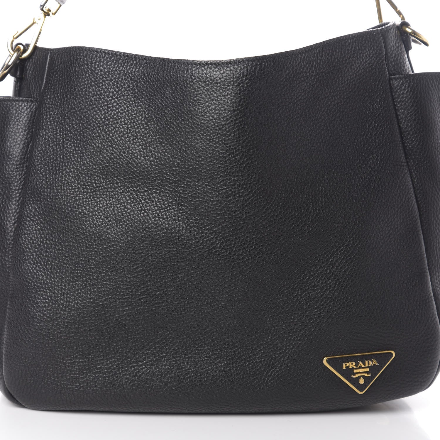 Prada Vitello Daino Side Pocket Hobo Nero Black 7 of 9