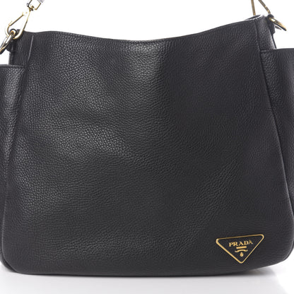 Prada Vitello Daino Side Pocket Hobo Nero Black 7 of 9