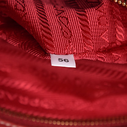 Prada Vitello Daino Top Handle Shoulder Bag Rosso 8 of 14