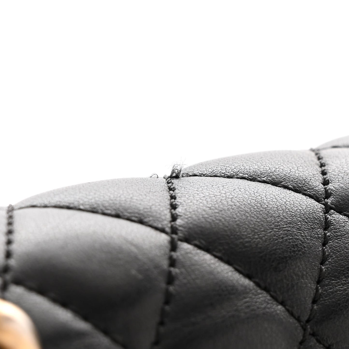 Lambskin Quilted Large Boy Flap Black