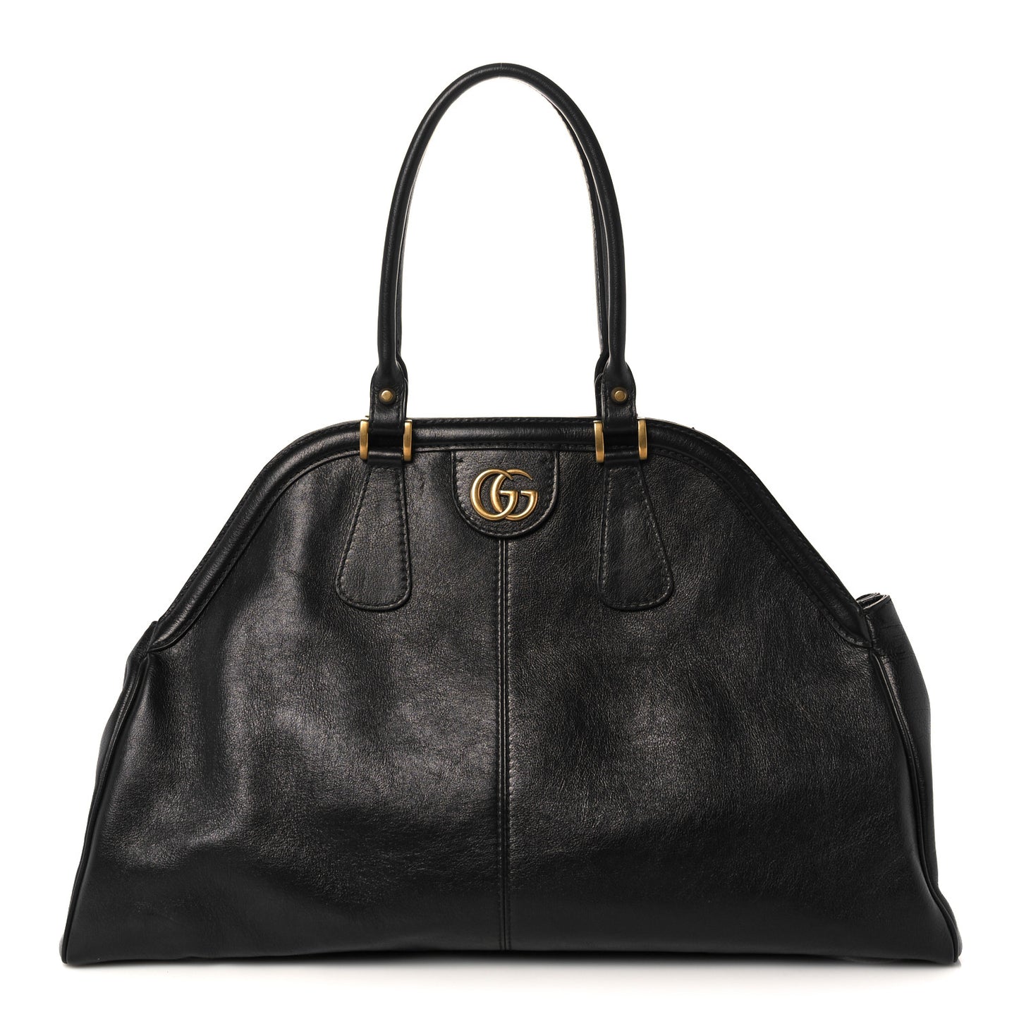 Calfskin Large Re(Belle) Top Handle Bag Black