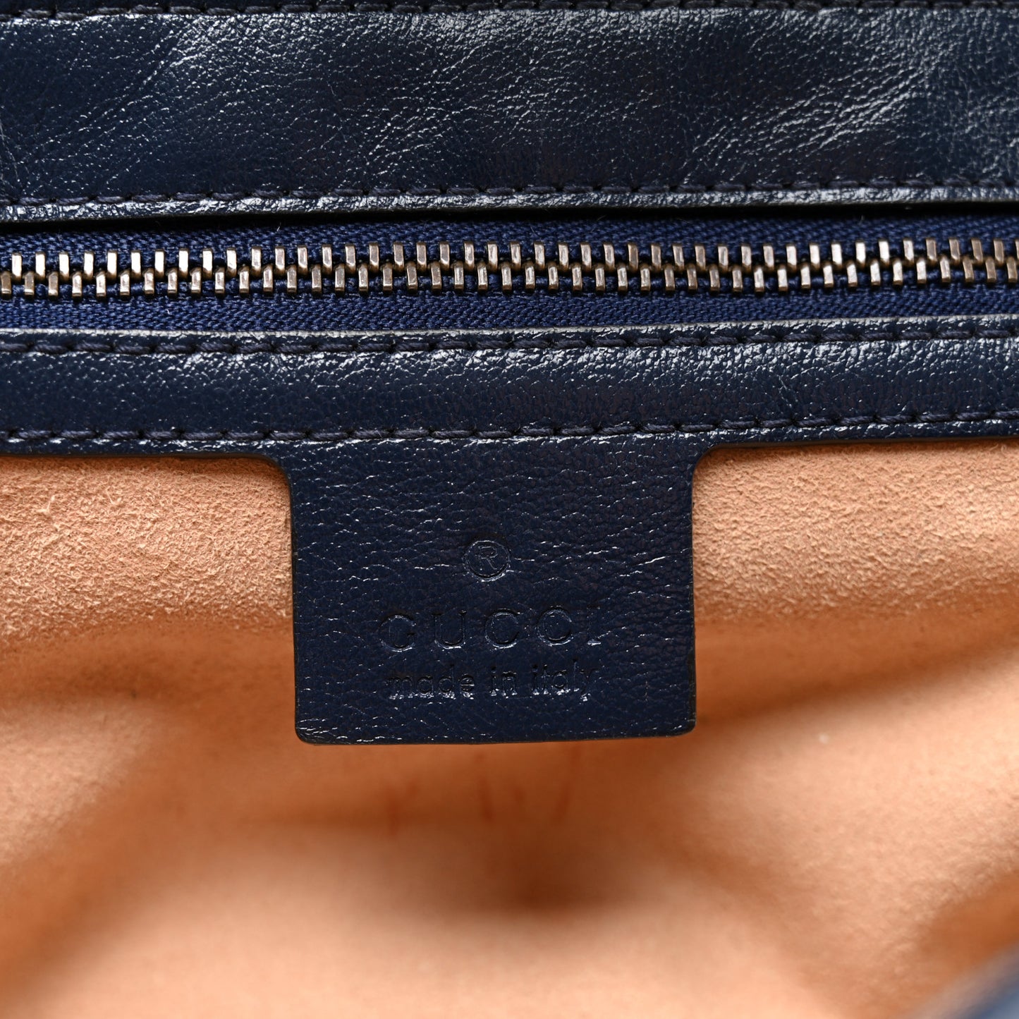 Vintage Effect Calfskin Matelasse Diagonal Small Torchon GG Marmont Shoulder Bag Mystic White Blue Agata