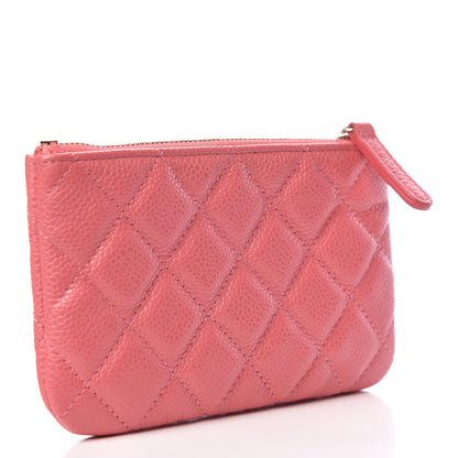 Chanel Iridescent Caviar Quilted Small Cosmetic Case Pink 3 of 8