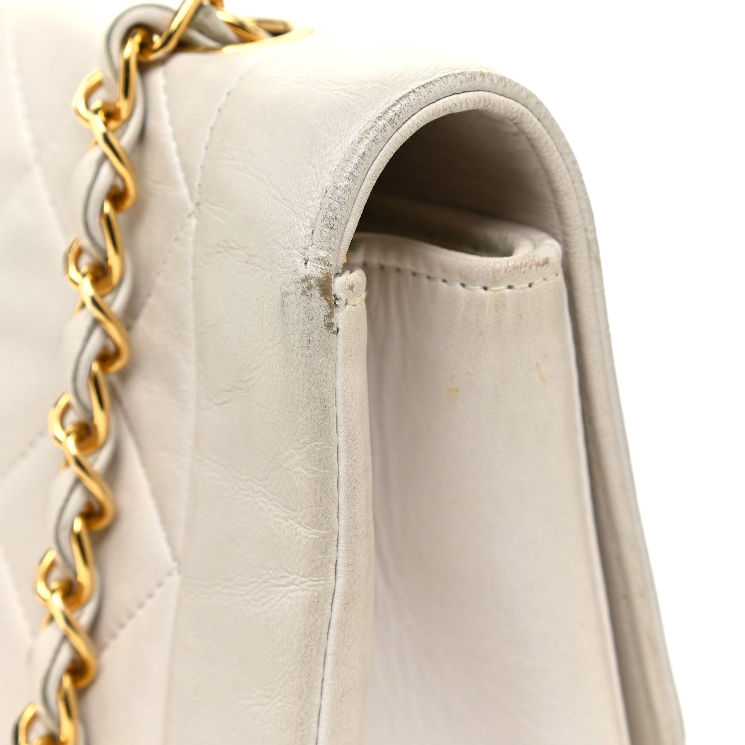 Chanel Lambskin Quilted Medium Single Flap White 17 of 24