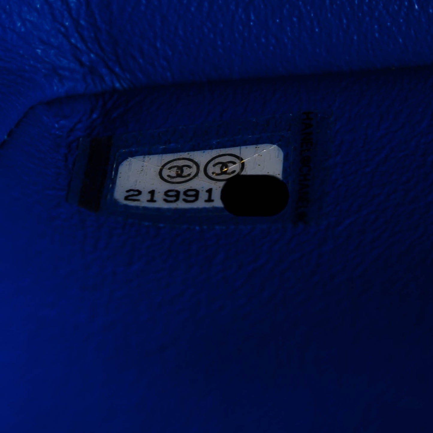 Lambskin Quilted Mini Square Flap Blue