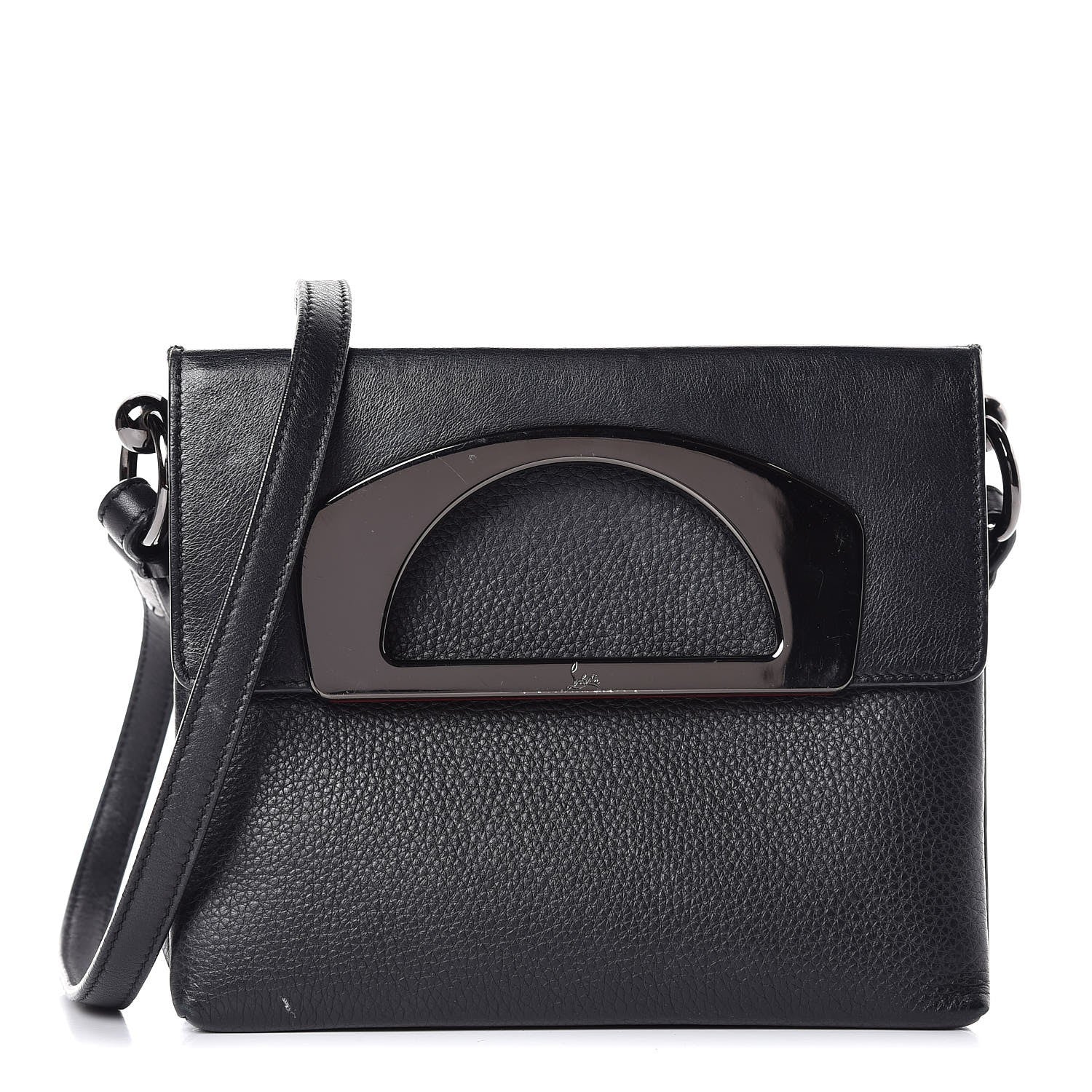 Christian Louboutin Grained Calfskin Passage Messenger Black 1 of 27