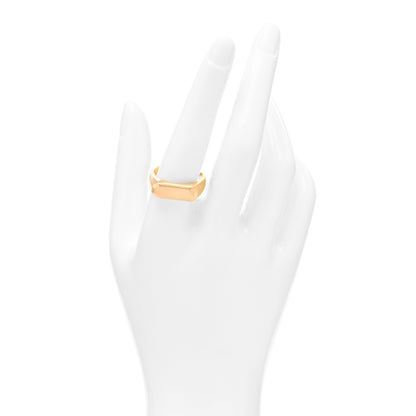 David Yurman 18K Yellow Gold Streamline Mens Signet Ring 61 9.5 2 of 5
