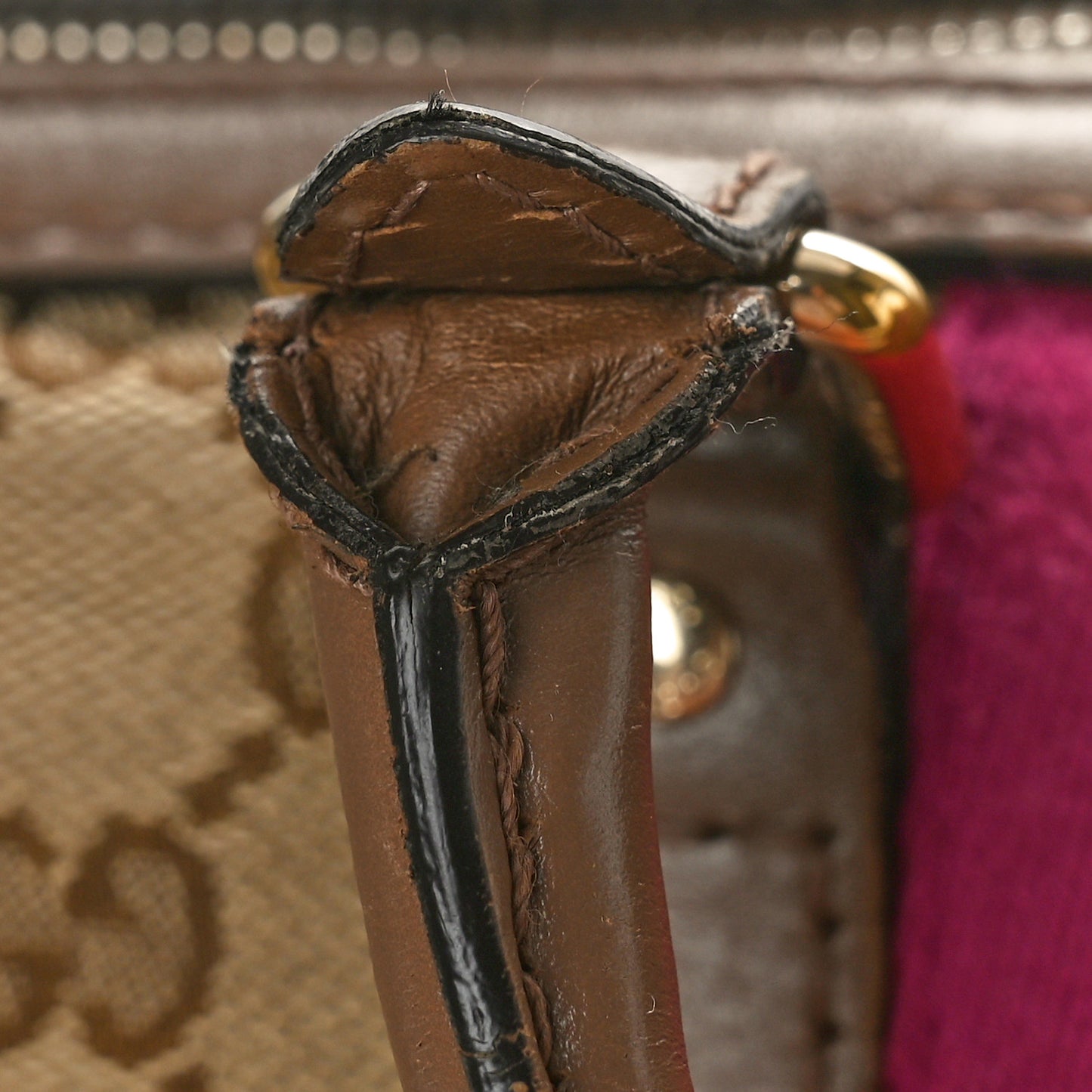 Monogram Vintage Web Medium Boston Purple Brown