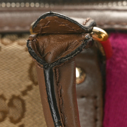 Gucci Monogram Vintage Web Medium Boston Purple Brown 12 of 13