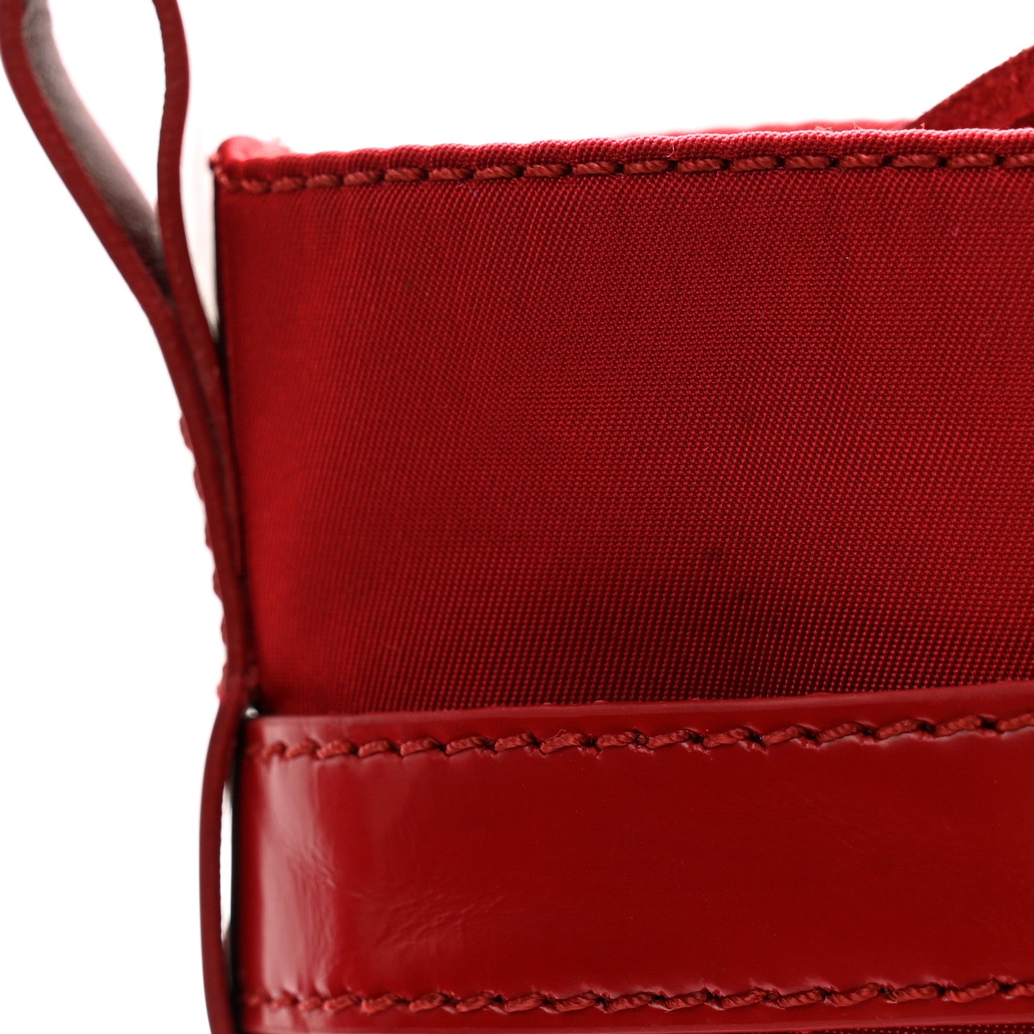 Prada Spazzolato Rois Re-Nylon Metal Triangle Logo Monolith Pouch