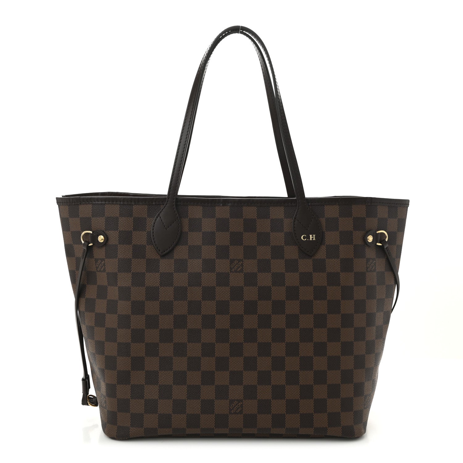 Louis Vuitton Damier Ebene Neo Neverfull MM Rose Ballerine 1 of 12