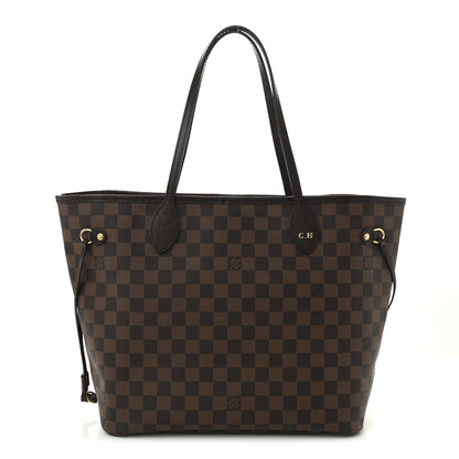 Louis Vuitton Damier Ebene Neo Neverfull MM Rose Ballerine 1 of 12