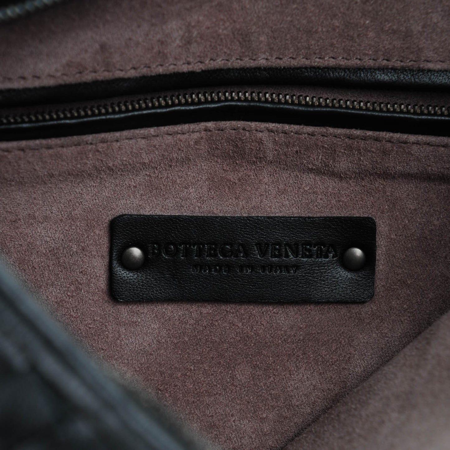 Nappa Intrecciato Small Veneta Hobo Nero Black