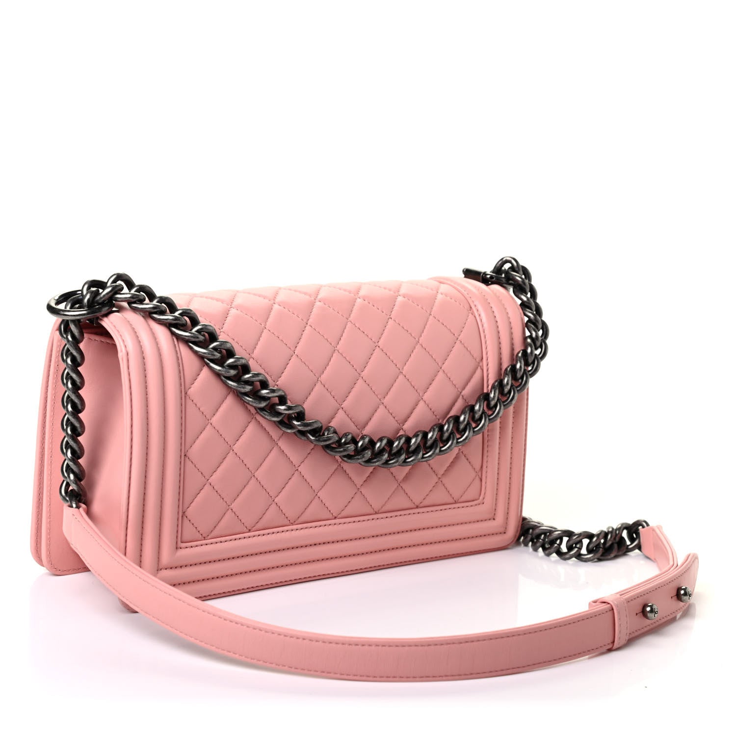 Chanel Lambskin Quilted Medium Boy Flap Light Pink 2 of 4