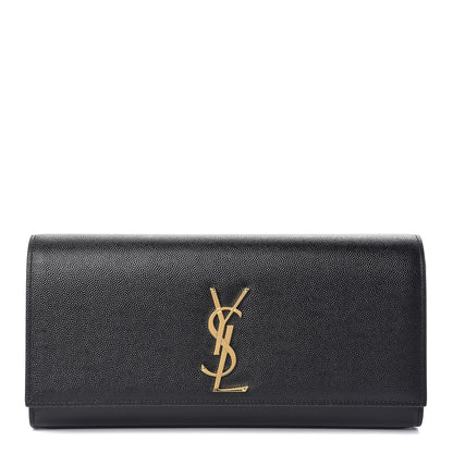 Saint Laurent Grain De Poudre Monogram Cassandre Clutch Black 1 of 8