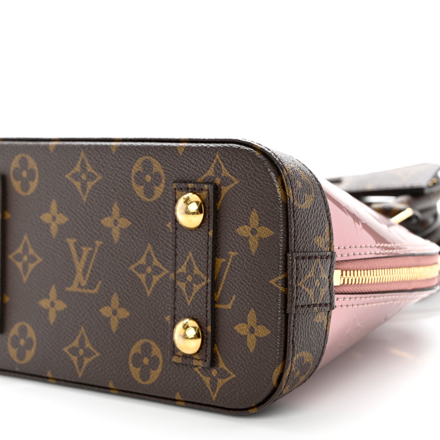 Louis Vuitton Vernis Monogram Alma BB Rose Pale Metallise 9 of 9