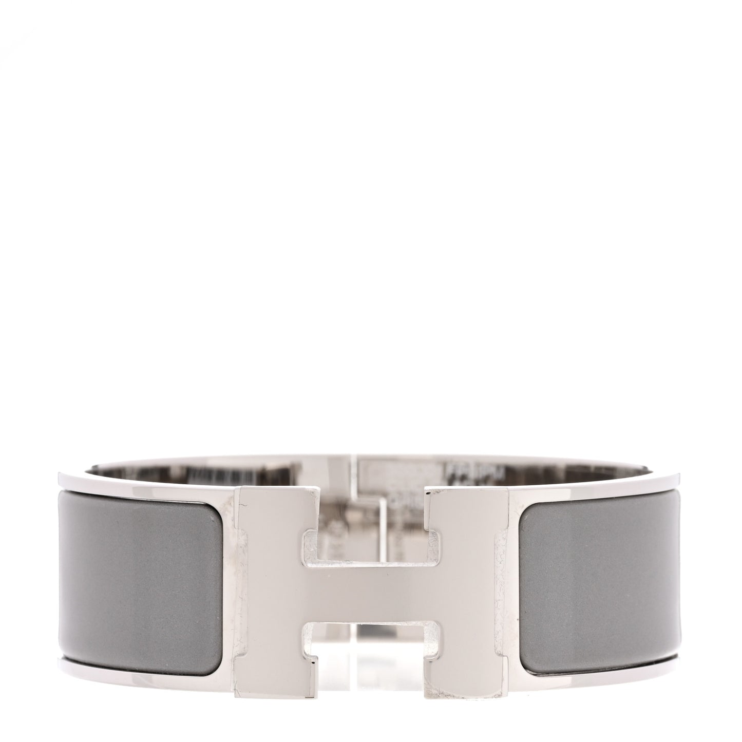 Enamel Wide Clic Clac H Bracelet PM Gris Macadam