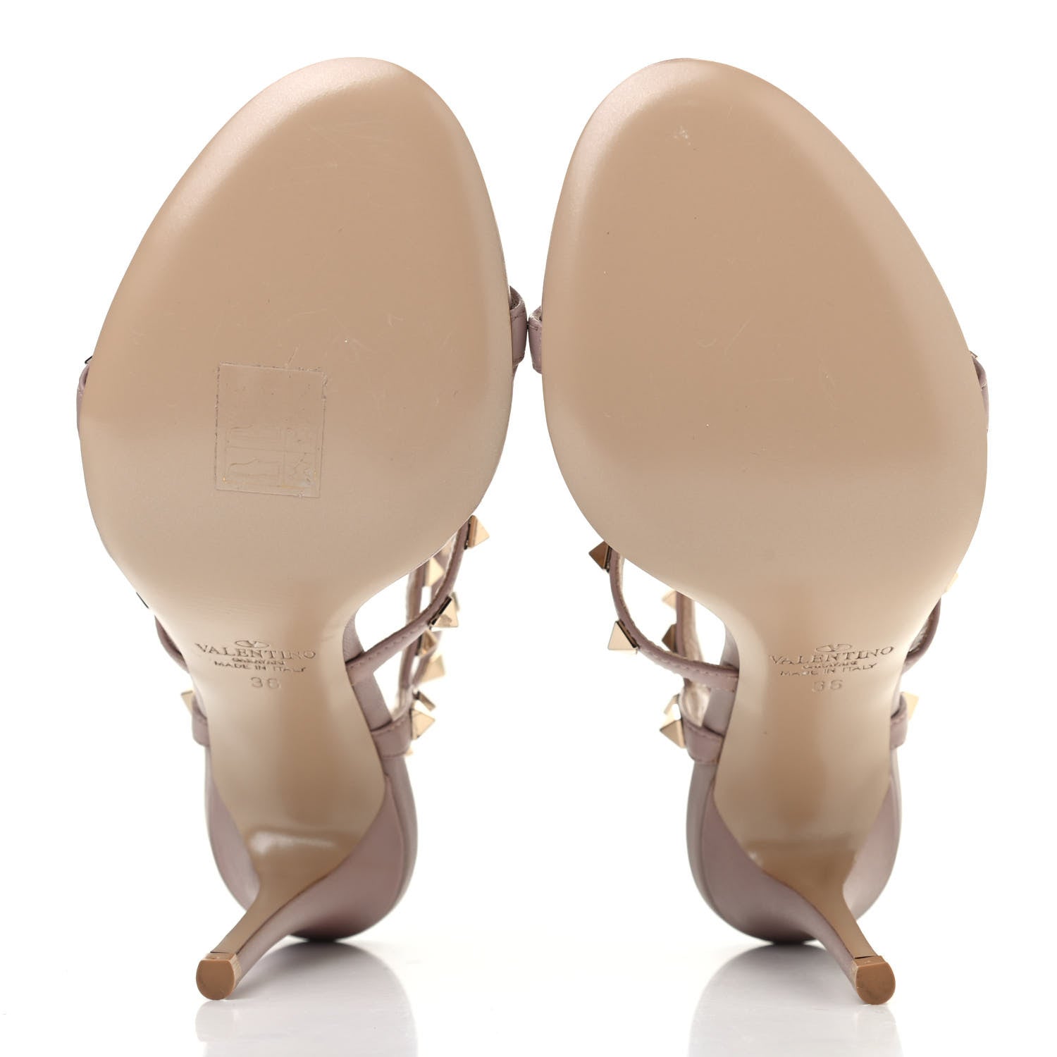 Valentino Garavani Nappa Rockstud Gladiator 105mm Sandals 36 Poudre 5 of 8