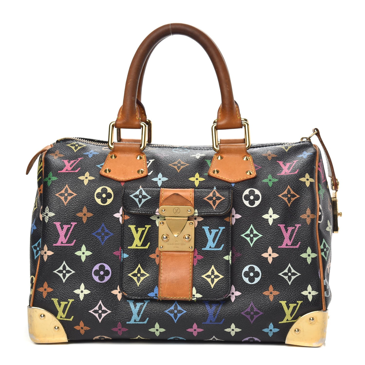Louis Vuitton Monogram Multicolor Speedy 30 Black 1 of 17