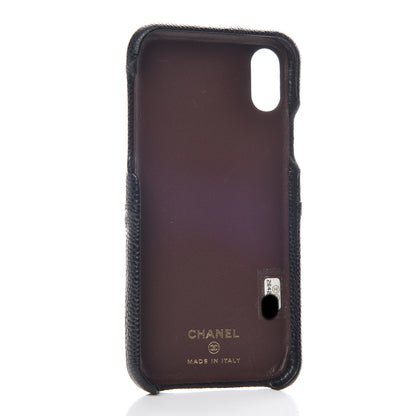 Chanel Caviar Quilted iPhone X Coco Tech Case Black 3 of 7