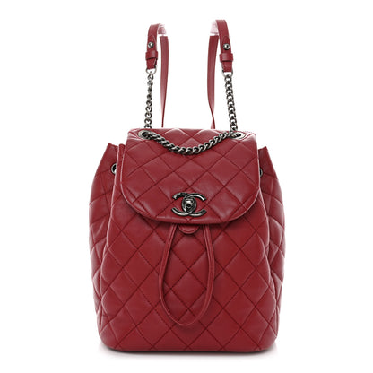 Chanel Lambskin Quilted Daily Supple Backpack Dark Red 1 of 11