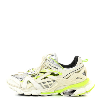 Balenciaga Rubber Mesh Bi-Color Mens Track.2 Open Sneakers 42 White Fluo Yellow 1 of 7