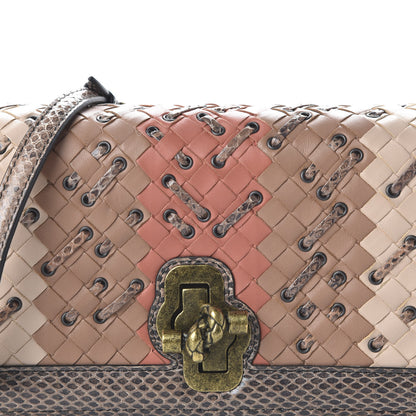 Bottega Veneta Nappa Ayers Intrecciato Club Stitch Knot Clutch Corallo Cream Mink 9 of 9