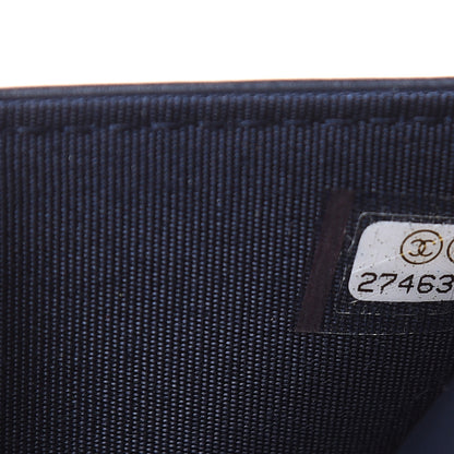 Chanel Lambskin Double Quilted Stitch Wallet On Chain WOC Navy Blue 8 of 14