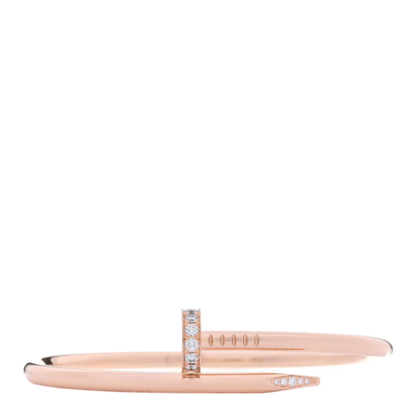 18K Pink Gold Diamond Juste Un Clou Bracelet 17