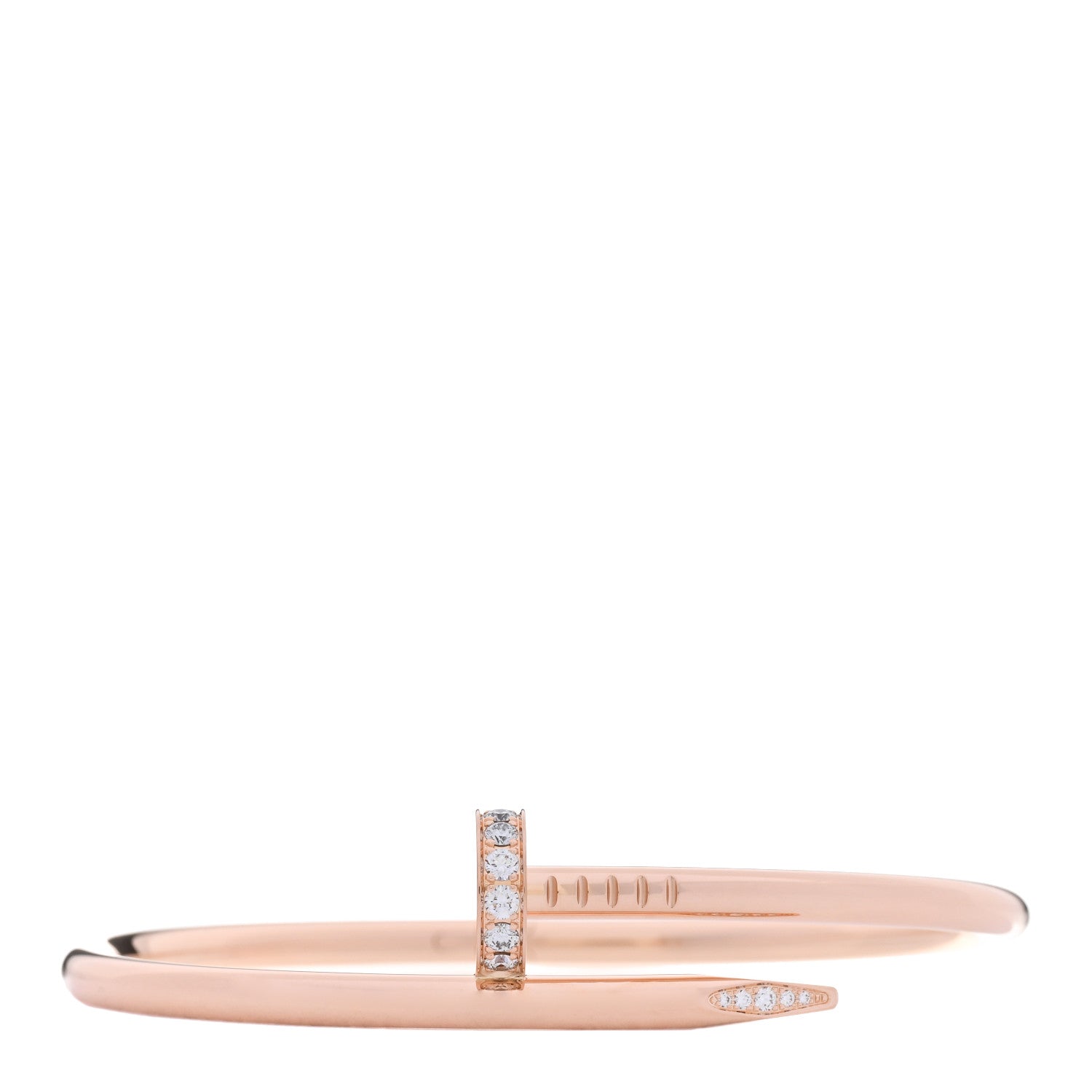 Cartier 18K Pink Gold Diamond Juste Un Clou Bracelet 17 1 of 4
