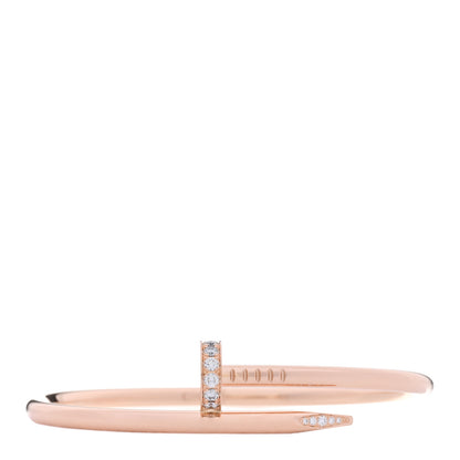 Cartier 18K Pink Gold Diamond Juste Un Clou Bracelet 17 1 of 4