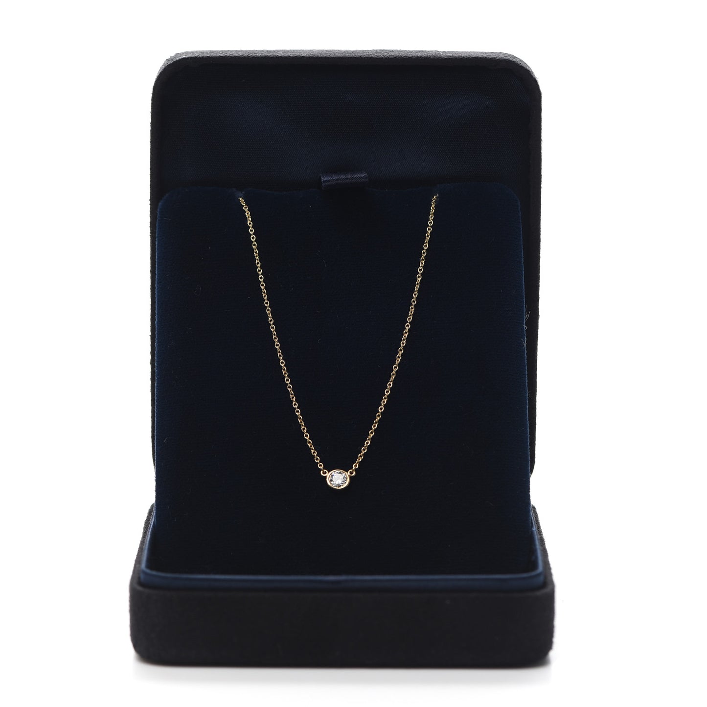 18K Yellow Gold Diamond .22ct Elsa Peretti Diamonds by the Yard Pendant Necklace