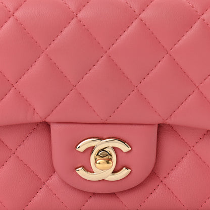 Chanel Lambskin Quilted Valentine Charms Mini Rectangular Flap Pink 8 of 11