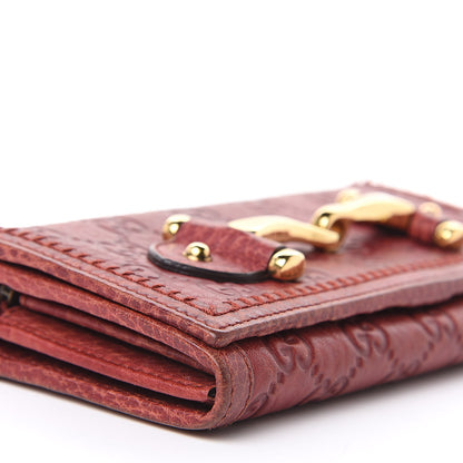 Gucci Guccissima Horsebit Continental Wallet Red 8 of 12