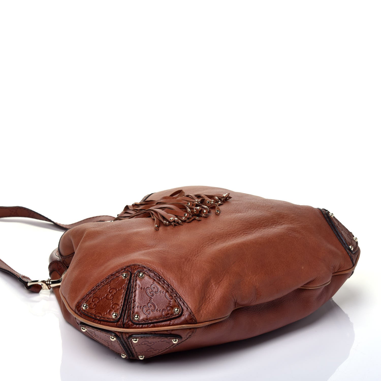 Gucci Calfskin Large Indy Top Handle Hobo Brown 5 of 10