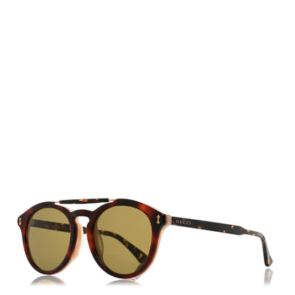 Gucci Round Avana Sunglasses GG0124SA Tortoise 1 of 8