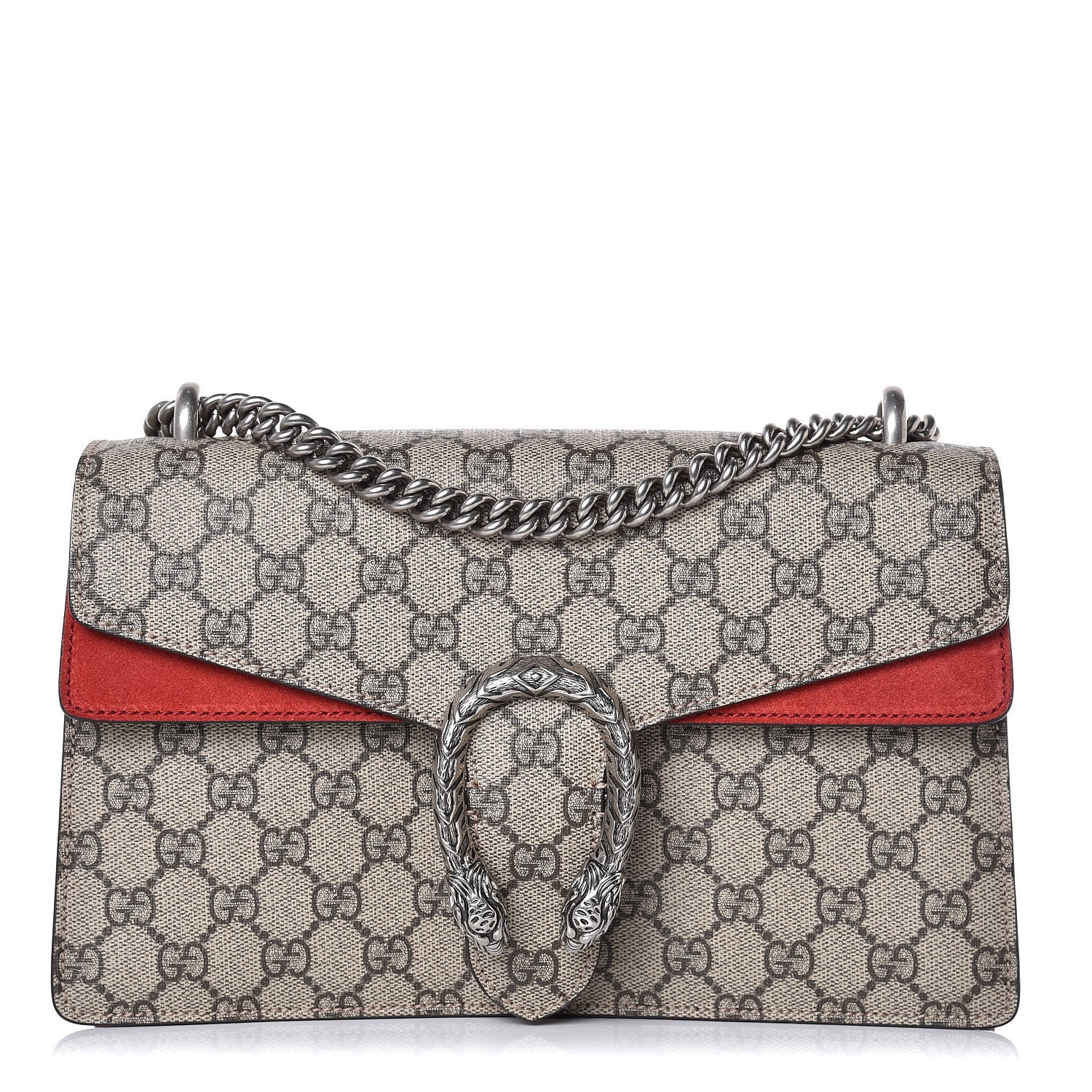 Gucci GG Supreme Monogram Small Dionysus Shoulder Bag Red 1 of 9
